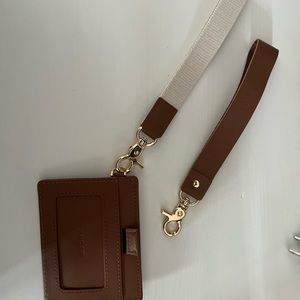 New Andar Denner Wallet in Cognac Tan with The Tether in Cognac Tan
